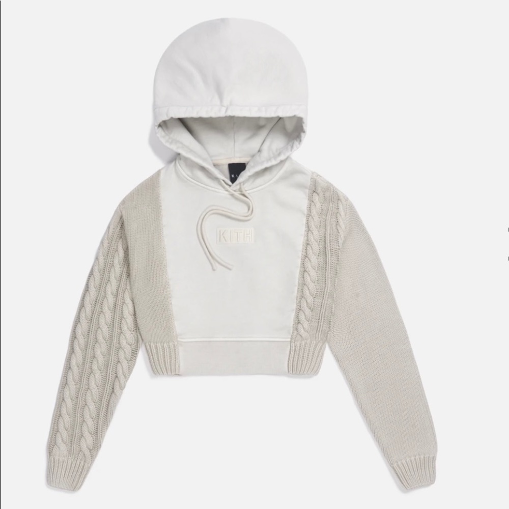 Kith Sierra cropped hoodie Stone XS